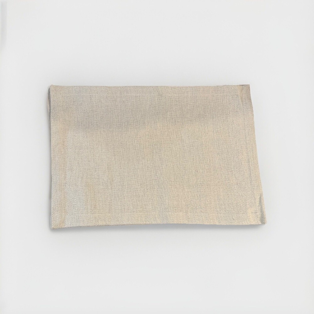 Solino Home Ivory Shimmer Rectangular Cotton Bland Placemats Set Of 4‎ NWOT